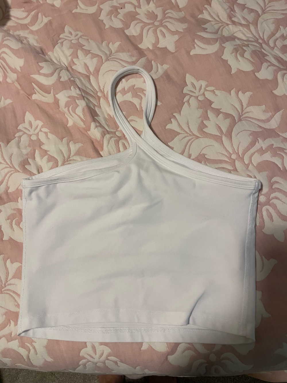 Beyond Yoga White One-Shoulder Bandeau Crop